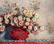 Claude Monet Stilleben mit Chrysanthemen oil